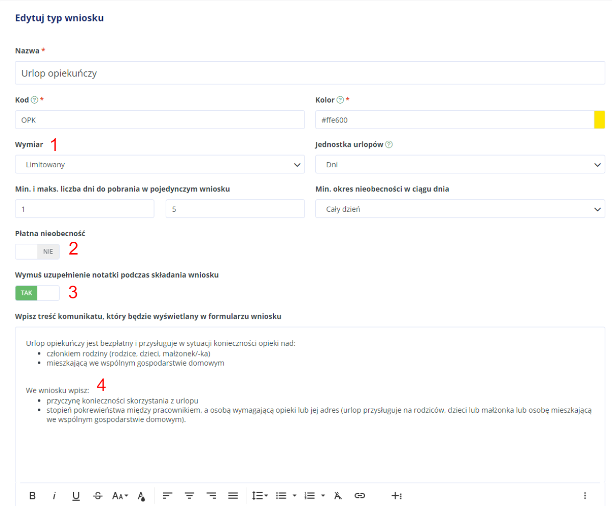 Urlop Opiekunczy Centrum Pomocy Online Tomhrm System Hr 4867